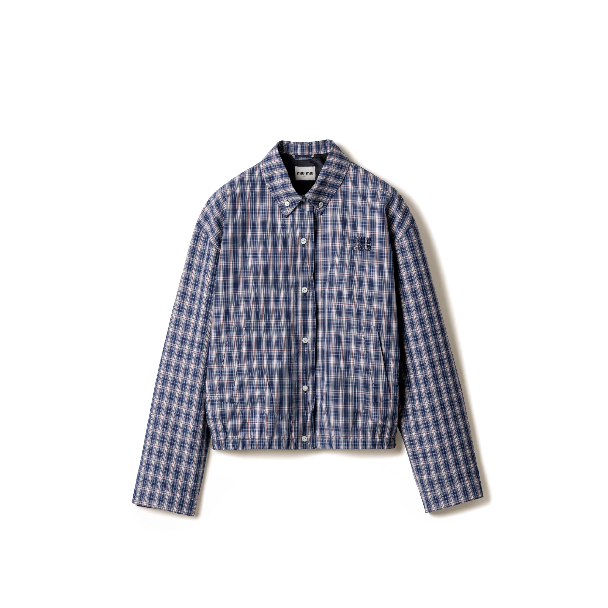 MIU MIU CHECKED FABRIC BLOUSON JACKET ML1263